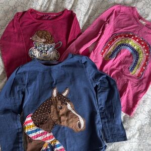 Set of 3! Mini Boden Kids' Pink and Blue Animal Graphic Shirts